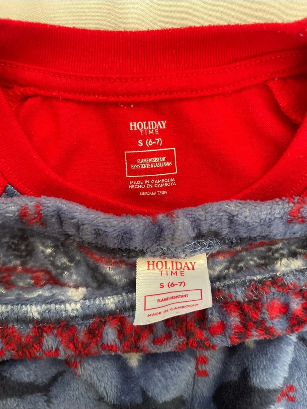 Bundle of 2 Winter two-piece Pajamas Set | Boys Small 6-7 | Holiday Time